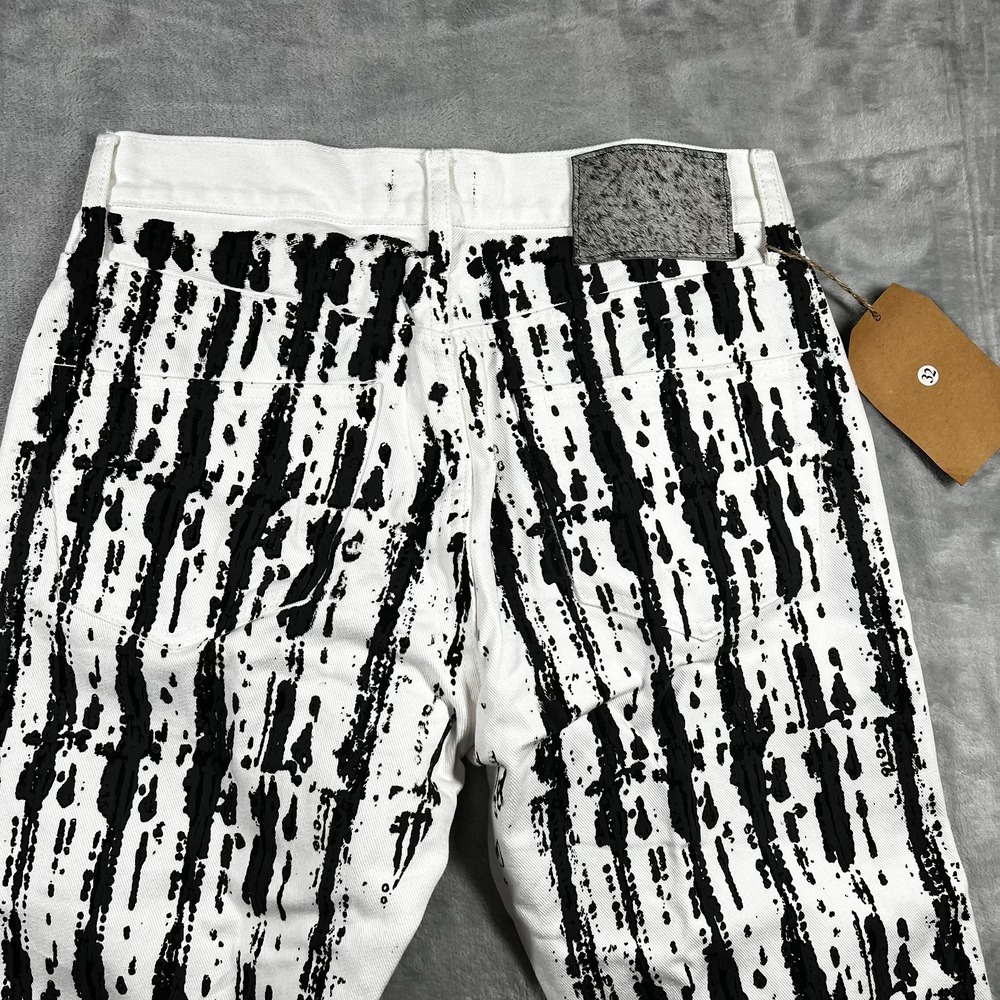 STMPĒD By Ryan Wilkes Jeans Mens 32 Vegas Outlaw Paint Drip Raw Hem StreetWear - Picture 8 of 11